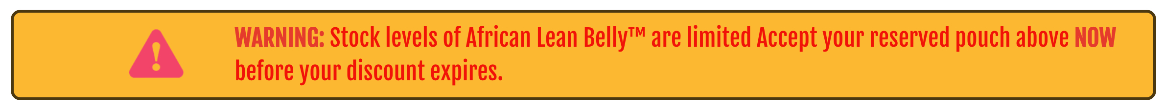 African Lean Belly - WARNING